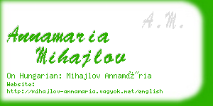 annamaria mihajlov business card